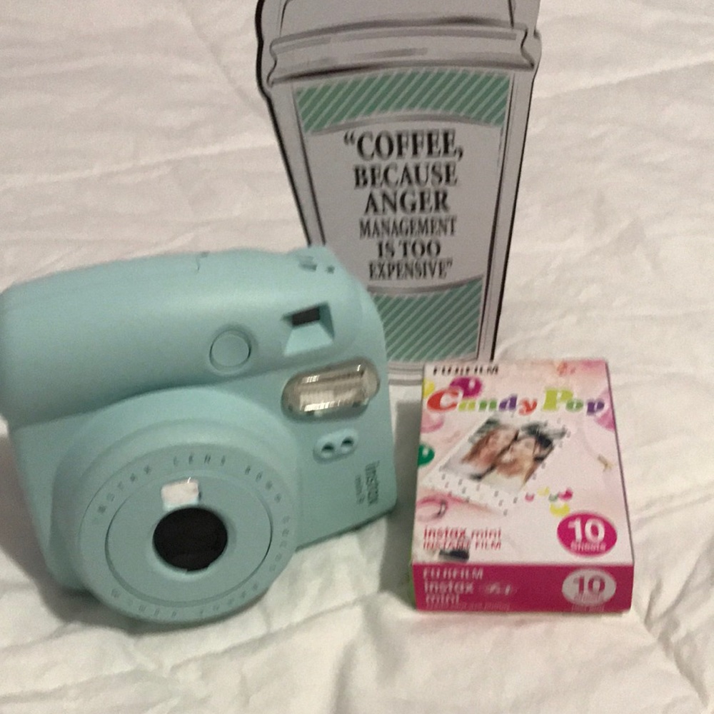 Fujifilm Instagram Mini 9 camera Fujifilm Candy Pop Instant Film, &coffee plaque